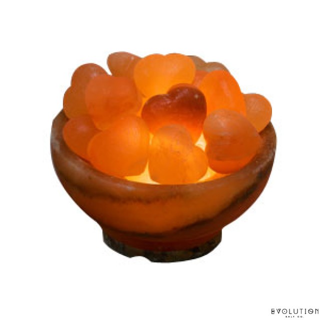 Evolution Himalayan Crystal Salt Lamps - Abundance Bowl Hearts 10