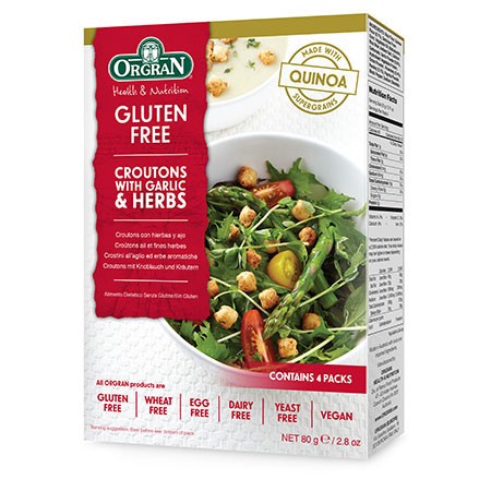 Orgran Crispbreads - Quinoa Croutons with Garlic & Herbs